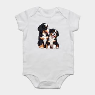 cute bernese mountain dog Baby Bodysuit